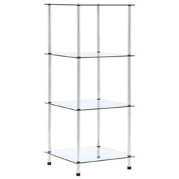 Vidaxl 4-Tier Shelf Transparent 40X40X100 Cm Tempered Glass - thumbnail 1