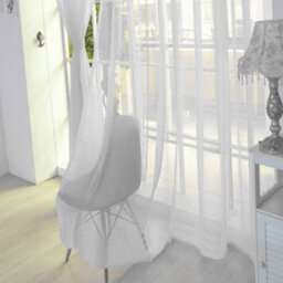 Garden Sanctuary Pure White Plain Voile Curtain Panel Window Sheer,  Breathable Tulle Curtain, W 100Cm H 200Cm - thumbnail 3