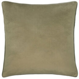 furn. Furn Meridian Velvet Piped Cushion Cover, Green/sage, 55 X 55Cm