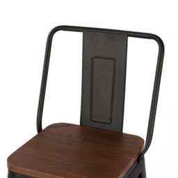 Darphe Set Of 2 Industrial Vintage High Backrest Bar Stools, 43Cm W X 43Cm D X 105Cm H - thumbnail 4