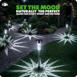 10 Pack White Solar Garden Stake Lights Outdoor Pathway Led Ip44 - thumbnail 7