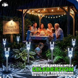10 Pack White Solar Garden Stake Lights Outdoor Pathway Led Ip44 - thumbnail 5
