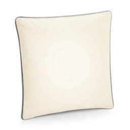 Westford Mill Fairtrade Piped Cushion Cover Natural/light Grey (One Size) - thumbnail 1
