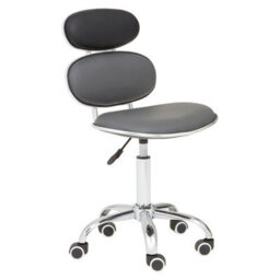 Orsina Ergonomic Black Pu Home Office Chair, Comfortable Work From Home Office Chair, Movable Ergonomic Chair - thumbnail 1