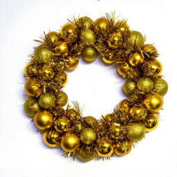 Christmas Tree World 33Cm Gold Shatterproof Bauble Wreath - thumbnail 2