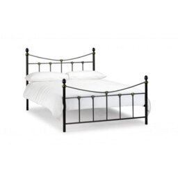 "Ashfield Premium Black & Antique Gold High End Metal Bed Frame - Double 4Ft 6""" - thumbnail 2