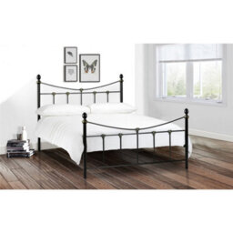 "Ashfield Premium Black & Antique Gold High End Metal Bed Frame - Double 4Ft 6""" - thumbnail 1