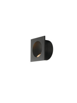 Luminosa Lighting Luminosa Onyx Outdoor Led Recessed Wall Light Black, Ip54 144Lm 4000K 9X9X4Cm - image 1