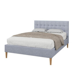 Torton Led Grey Fabric Upholstered Bed - Double 4Ft6 - thumbnail 4
