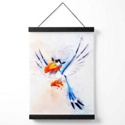 Artze Wall Art Zazu Watercolour Lion King Art Print With Black Frame Size: A4 - thumbnail 1