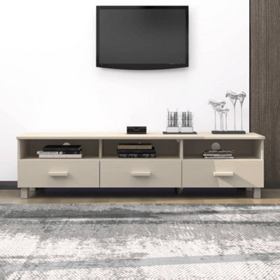 Walplus Tv Cabinet Hamar Honey Brown 158X40X40 Cm Solid Wood Pine - image 1