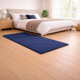 Uetian Navy Blue Dense Pile Rug (80X150 Cm) Soft Comfortable Rug For Small Rooms - thumbnail 1
