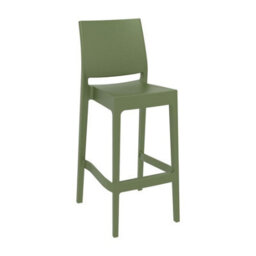 Haya 75 Bar Stool - Olive Green - thumbnail 1