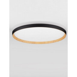 Luminosa Lighting Luminosa Vomos 60Cm Flush Ceiling Light Sandy Black, Wood Triac Dimmable Led 55W 4760Lm 2700-3000-4000K Cct - thumbnail 3