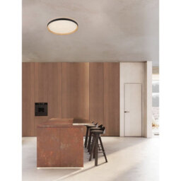 Luminosa Lighting Luminosa Vomos 60Cm Flush Ceiling Light Sandy Black, Wood Triac Dimmable Led 55W 4760Lm 2700-3000-4000K Cct - thumbnail 2