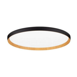 Luminosa Lighting Luminosa Vomos 60Cm Flush Ceiling Light Sandy Black, Wood Triac Dimmable Led 55W 4760Lm 2700-3000-4000K Cct - thumbnail 1