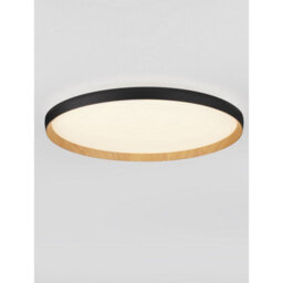 Luminosa Lighting Luminosa Vomos 60Cm Flush Ceiling Light Sandy Black, Wood Triac Dimmable Led 55W 4760Lm 2700-3000-4000K Cct - thumbnail 4
