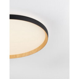 Luminosa Lighting Luminosa Vomos 60Cm Flush Ceiling Light Sandy Black, Wood Triac Dimmable Led 55W 4760Lm 2700-3000-4000K Cct - thumbnail 5