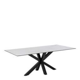 Furniture To Go Heaven Dining Table With Ceramic White Top (L) 200Cm Seats Up To 6