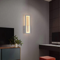 Wall Light Wall Mounted Light 17W Bedside Lamp Rectangle White - thumbnail 6