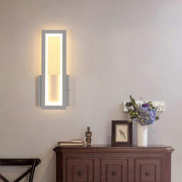 Wall Light Wall Mounted Light 17W Bedside Lamp Rectangle White - thumbnail 5