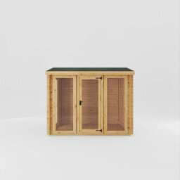 Mercia 3 X 2.5 M Reverse Apex Log Cabin - 19 mm - Timber - L263.7 X W302.4 X H253.4 Cm - Brown - thumbnail 3