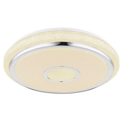 Luminosa Lighting Luminosa Dani Integrated Led Semi Flush Ceiling Light White Led Dimmable 2700-6500K Remote Control Timer - image 1