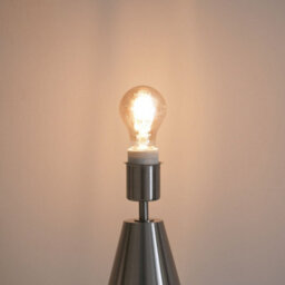 Valuelights Jax Silver Metal Touch Dimmer Table Lamp With Charcoal Grey Boucle Shade - thumbnail 3