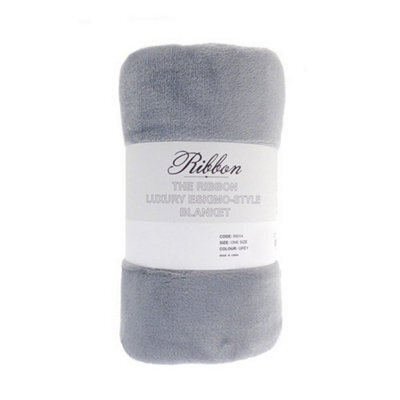 Ribbon Eskimo Style Polyester Dog Blanket Grey (One Size)