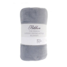Ribbon Eskimo Style Polyester Dog Blanket Grey (One Size)