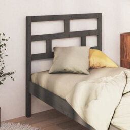 Berkfield Bed Headboard Grey 96X4X100 Cm Solid Wood Pine - thumbnail 3