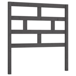 Berkfield Bed Headboard Grey 96X4X100 Cm Solid Wood Pine - thumbnail 2