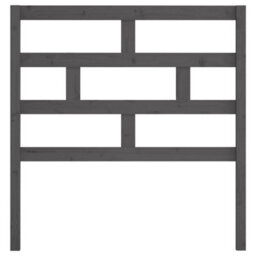 Berkfield Bed Headboard Grey 96X4X100 Cm Solid Wood Pine - thumbnail 4