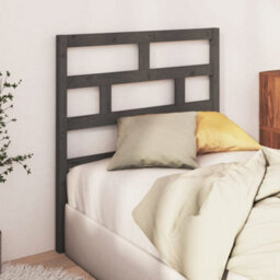 Berkfield Bed Headboard Grey 96X4X100 Cm Solid Wood Pine - thumbnail 1