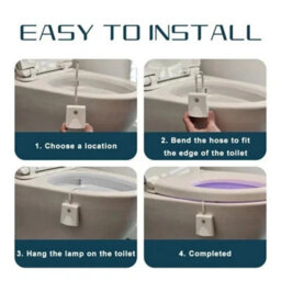 Rechargeable Toilet Bowl Night Light 16 Colour Led Pir Sensor Usb C - thumbnail 5