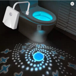 Rechargeable Toilet Bowl Night Light 16 Colour Led Pir Sensor Usb C - thumbnail 2
