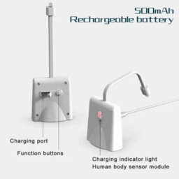 Rechargeable Toilet Bowl Night Light 16 Colour Led Pir Sensor Usb C - thumbnail 4