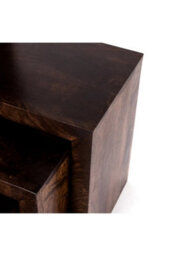 Southborough Mango Nest Of 3 Solid Wood Tables Deep Walnut - thumbnail 6