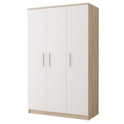 Arte Elegant Omega 19 Hinged Wardrobe W1200mm H1930mm D500mm - White Matt Front And Oak Sonoma Carcass - thumbnail 1