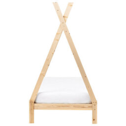 Beliani Kids Bed Teepee Pine Wood Devay 90 X 200 Cm (Eu Single) Light Brown - thumbnail 6