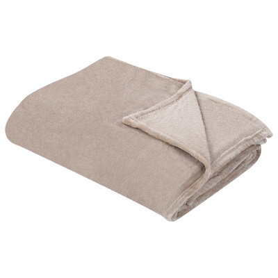 Beliani Blanket Bayburt 150 X 200 Cm Beige - image 1