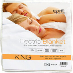 King Size Electric Blanket 140Cm X 150Cm Under Bed Warm Night Machine Washable Heated 3 Heat Settings One Control Overheat Protect - thumbnail 5