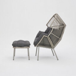 Home Detail Antigua Egg Chair With Footstool, Dark Grey - thumbnail 4