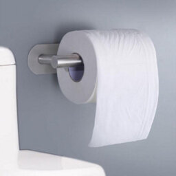 Living And Home Silver Self Adhesive Wall Mounted Stainless Steel Toilet Paper Roll Holder - thumbnail 3