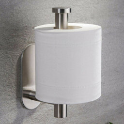 Living And Home Silver Self Adhesive Wall Mounted Stainless Steel Toilet Paper Roll Holder - thumbnail 2