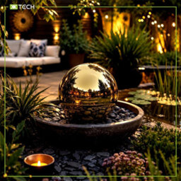 KK-GARDEN Set Of 4 Gold Stainless Steel Mirror Polished Gazing Balls For Home & Garden Decoration - thumbnail 7