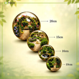KK-GARDEN Set Of 4 Gold Stainless Steel Mirror Polished Gazing Balls For Home & Garden Decoration - thumbnail 2