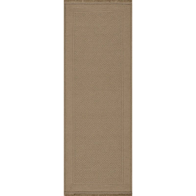 Livabliss Mystery-Washable Tan Beige Modern Living Dining Jute Rug 79 X 220 Cm Easy Care, Non Shedding - image 1