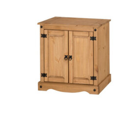 Mercers Furniture Corona 2 Door Cupboard Small Sideboard Cabinet Solid Wood Pine Wooden With Mexican Styling - thumbnail 4