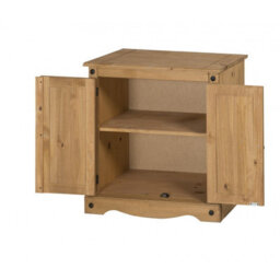 Mercers Furniture Corona 2 Door Cupboard Small Sideboard Cabinet Solid Wood Pine Wooden With Mexican Styling - thumbnail 2
